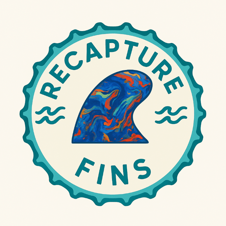 minimalist, geometric, surfboard fins logo with natural textures and ocean blue background minimalist, geometric, surfboard fins logo with natural textures and ocean blue background